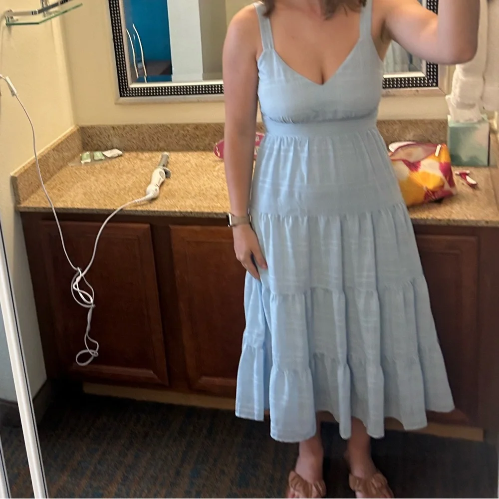 Blue Ruffle dress - Picture 2 of 2